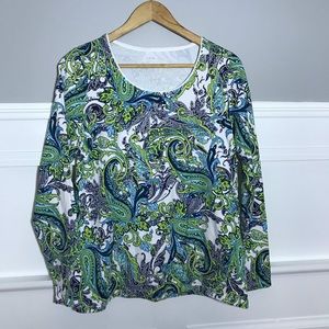 Kim Rogers paisley blouse